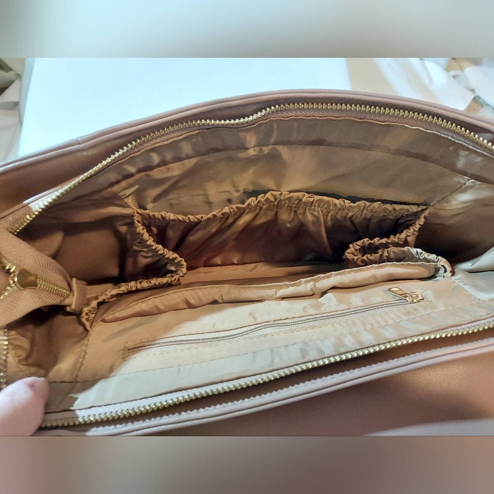 Hollis Blush Pink Faux Leather Full Size Diaper Bag EUC - Picture 8 of 12